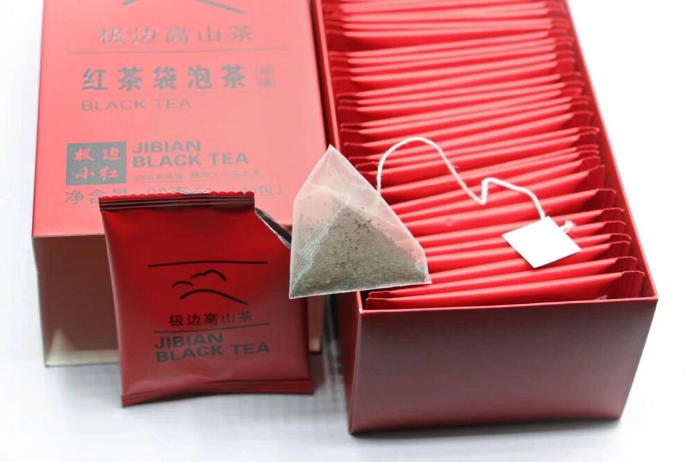 Chinese organic alpine black tea - tea bags, 40 pcs 2g each per 1 box (80g)