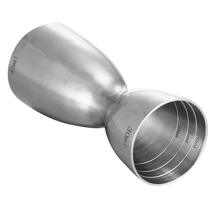 Cocktail Jigger 30ml 45ml Stainless Steel Two Sided Flip Measuring Cup Bar Tools