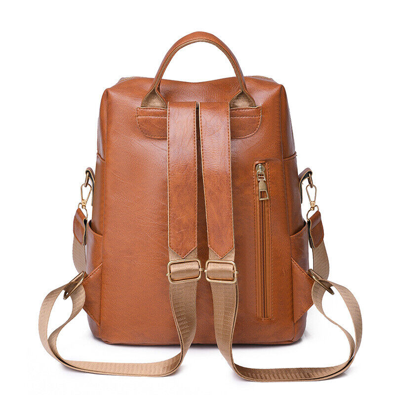 Fashion Womens PU Leather Rucksack Shoulder Bag Backpack Handbag Travel Bag