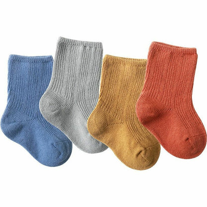 Socks 3 Pairs Baby Girl Boy Toddler Cotton Clothes Accessories Pure Color Combed