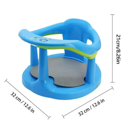 Baby Bath Chair Suction Cups Seat Heat Resistant for Bathtub 6-18 Month Shower