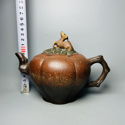 Chinese Yixing Purple Clay Teapot Tea Set Pot Zisha Ceramic Cute Decor Figurine