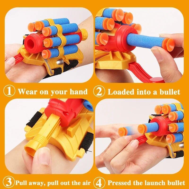 Spider Shooter Toy Gloves Man Web Spider Kids Plastic Cosplay Launcher Glove