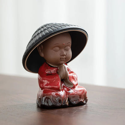 Ceramic Creative Monk Tea Strainer Tea Leaking Tea Filter Net Kung Fu Tea Set