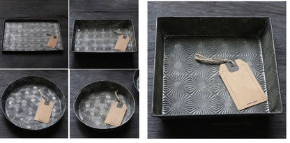 Starlight Series Retro Bread Tray Metal Antique Decorative Display Baking Plates