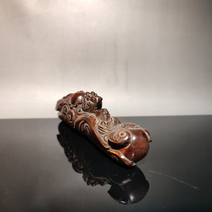 wood carving Home Arts Craft wooden decor decorative Carved ruyi gift pear fine