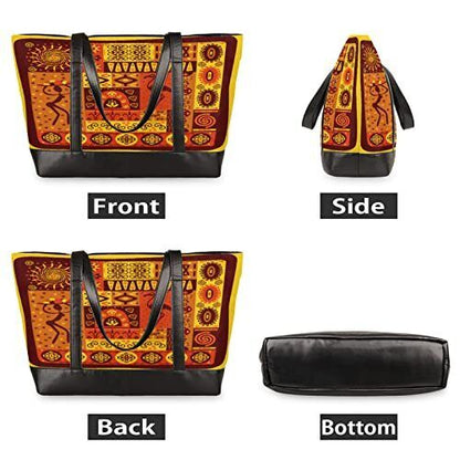 Laptop Tote Bag for Women 15.6 inch African Print Large Capacity Multi