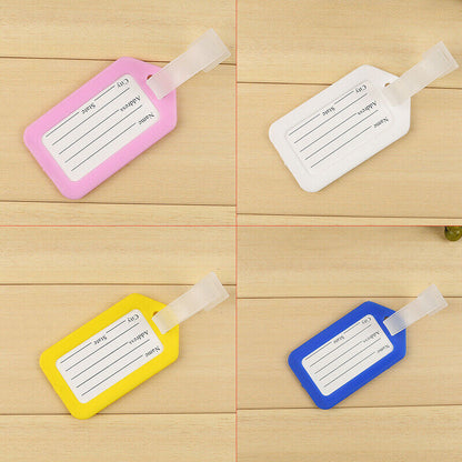Luggage Tag Plastic Baggage Tags Women Men Boarding Shipping Suitcase ID Address
