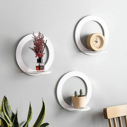 Wall Decorative Shelf Storage Racks 2/4Pcs/Set Wooden Plastic Shelves Organizers