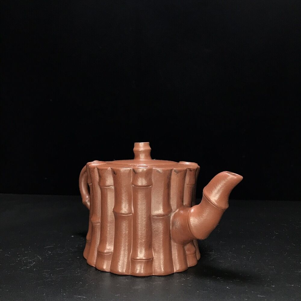 vintage chinese yixing purple clay teapot zisha ceremony carving Collectible art