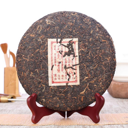 357g Menghai Spring Aged Puerh Cooked Tea Cake Yunnan Organic Ripe Pu-erh Tea