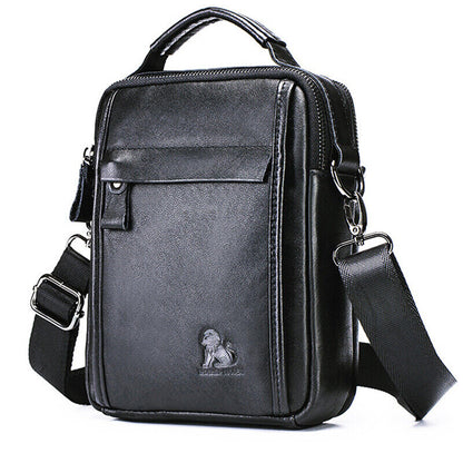 100% Genuine Leather Men's Sling Shoulder Bag Messenger Bag 8" Handbag Crossbody