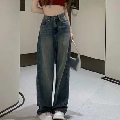 2023 Autumn High Waist Bagge Pants Woman Y2k Streetwear Loose Denim Trousers