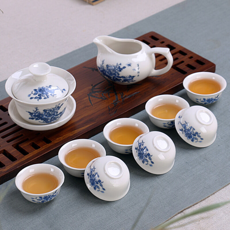 Tea set Include total 10 pcs elegant gaiwan,Beautiful easy teapot kettle teapot