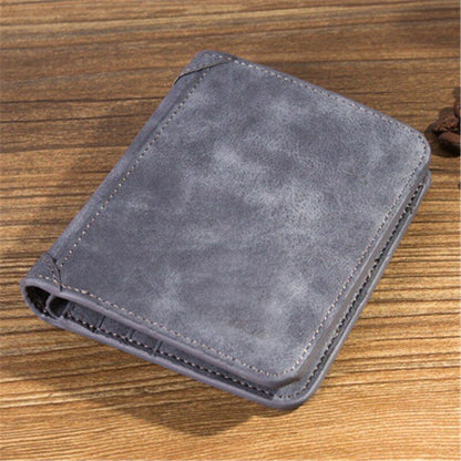 Purse Cash Men's Purse PU Leather Wallet Multi-card Holders Clamps Clip Billfold