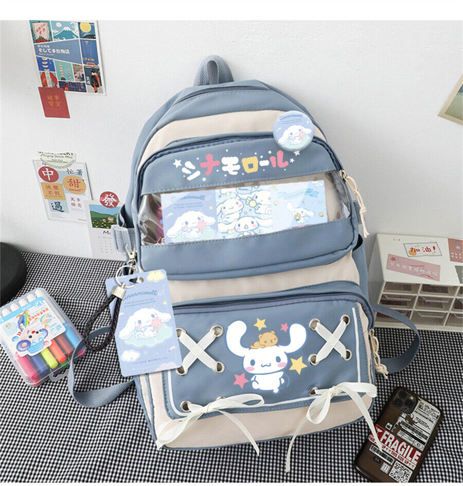My Melody Backpack Kuromi Cinnamoroll Cartoon Student Schoolbag Shoulders Bag
