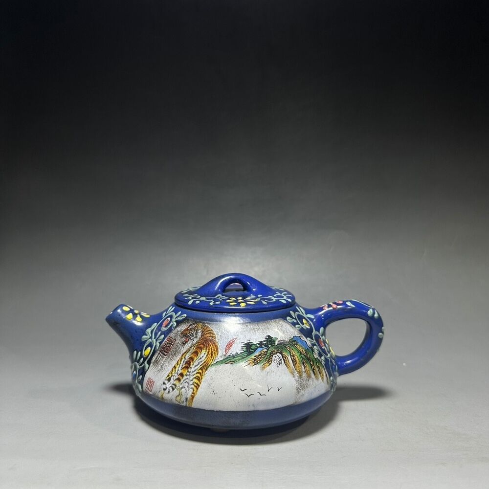 Chinese Yixing Zisha Clay Handmade Exquisite Teapot（石瓢 底款：金鼎商标）