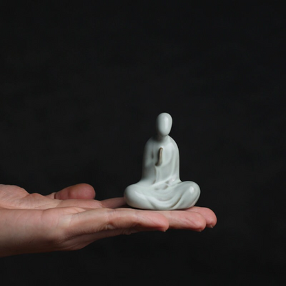 Ru Kiln Ceramic Tea Pet Buddha Zen Tea Play Accessories