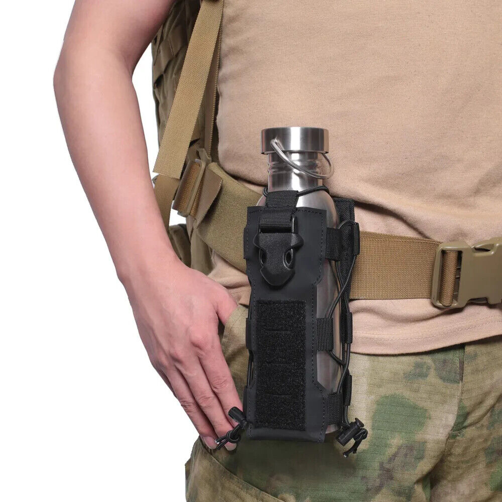 Tactical Radio Pouch Water Bag Walkie Talkie Holder Pocket Quick Release Pouch