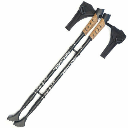 2Pcs Hiking Walking Sticks Trekking Poles Nordic Walking Aluminum Camping Hiking