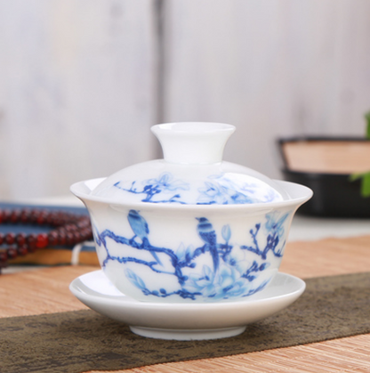 ceramic tureen porcelain gaiwan Chinese cup bowl set zisha tureen multi-pattern