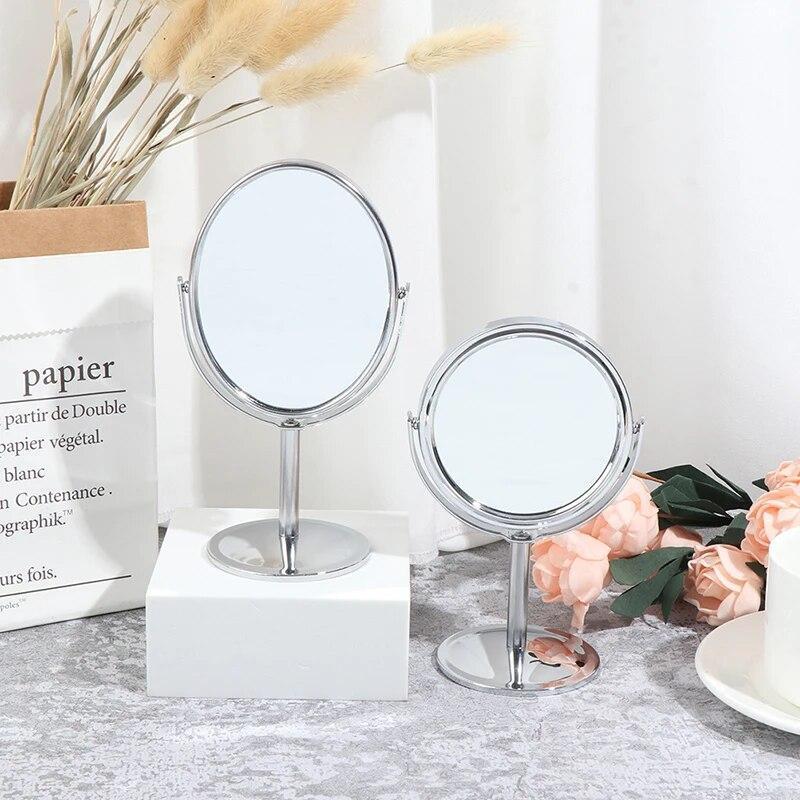 Double Sided Swivel Vanity Mirror with 3 x Magnification,Tabletop Makeup Mirror