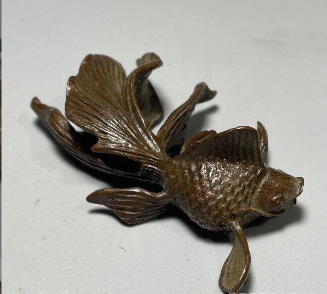 Solid Copper Goldfish Annual Surplus Tea Pet Pen Holder Decorative Crafts