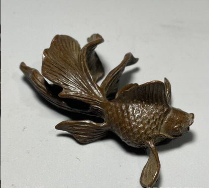 Solid Copper Goldfish Annual Surplus Tea Pet Pen Holder Decorative Crafts