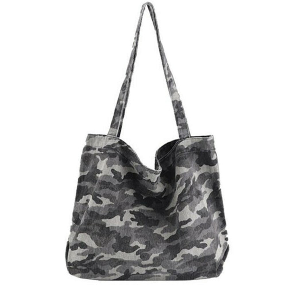 Canvas Camouflage Large Tote Shoulder Bag Shopping Handbag Women Gifts
