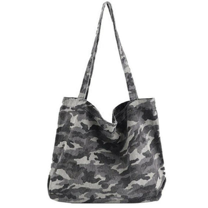 Canvas Camouflage Large Tote Shoulder Bag Shopping Handbag Women Gifts