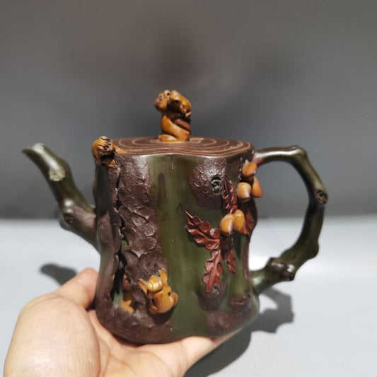 Chinese Yixing Purple Clay Teapot Tea Set Pot Zisha Ceramic Cute Decor Figurine