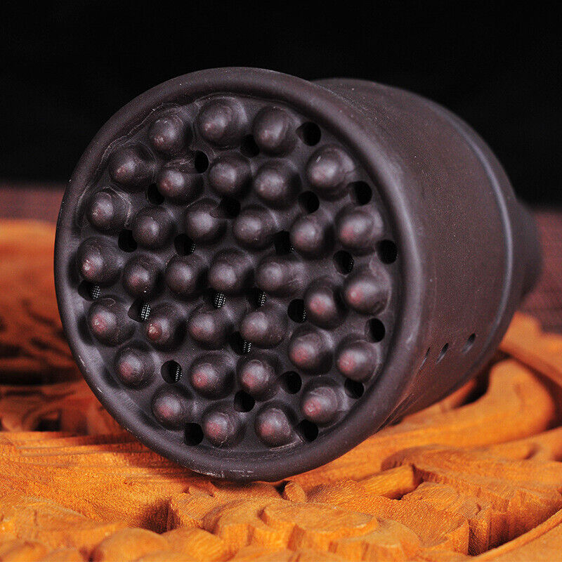 Purple Clay Head Moxibustion Cup Massage Guasha Moxa Pot Tool Wormwood 陶瓷艾灸盒头部按摩