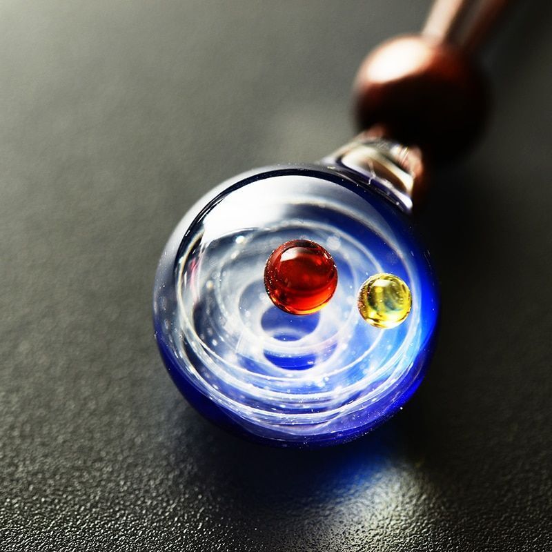 Necklace Pendant Nebula Cosmic Handmade Galaxy Men Women Jewelry 45cm Glass Rope
