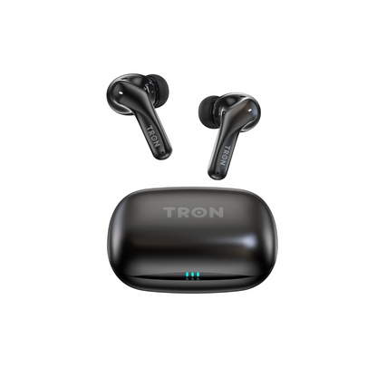 TRON Earbuds with -52dB Hybrid Active Noise Cancelling-6-Mic ENC
