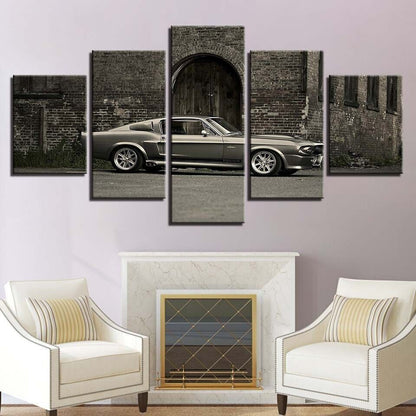 Ford Mustang Eleanor Car Sport Car Canvas Prints Painting Wall Art Home Decor 5P