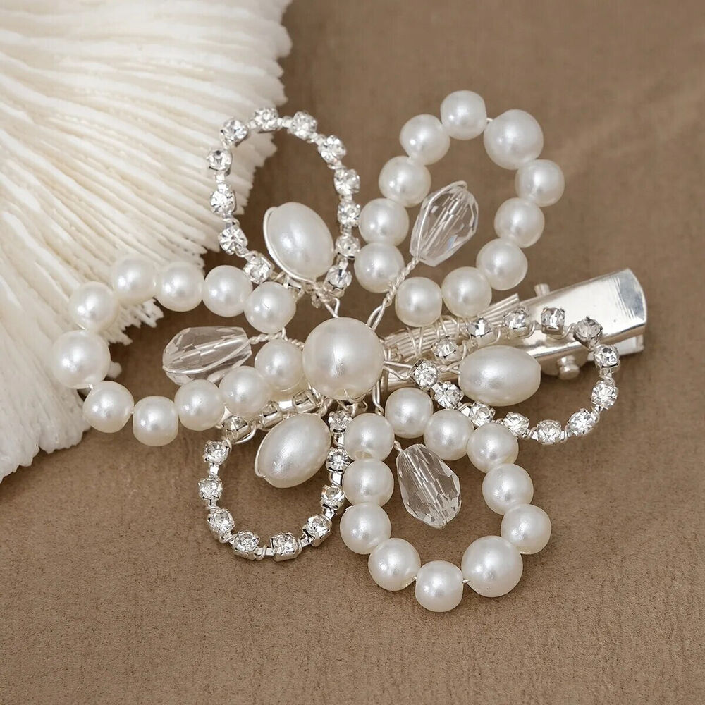 Women Hair Combs Korean Fashion Pearl Handmade Hairpins Clip DIY Styling Jewelry
