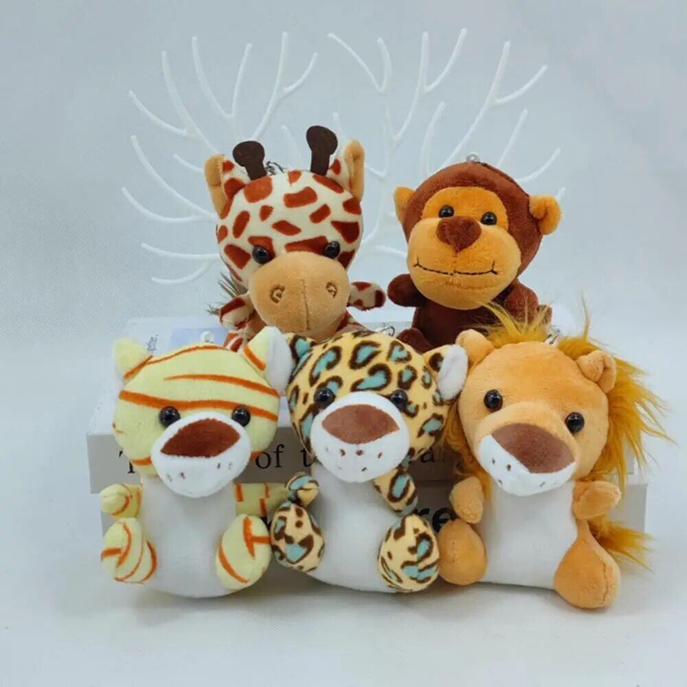 Plush Toy Animal Cute Stuffed Doll Jungle Tiger Elephant Monkey Lion Giraffe