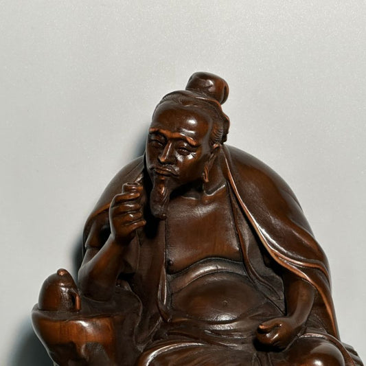 Vintage Chinese Wood Carving Figures Statues Wooden Figurine Ornaments Art Work