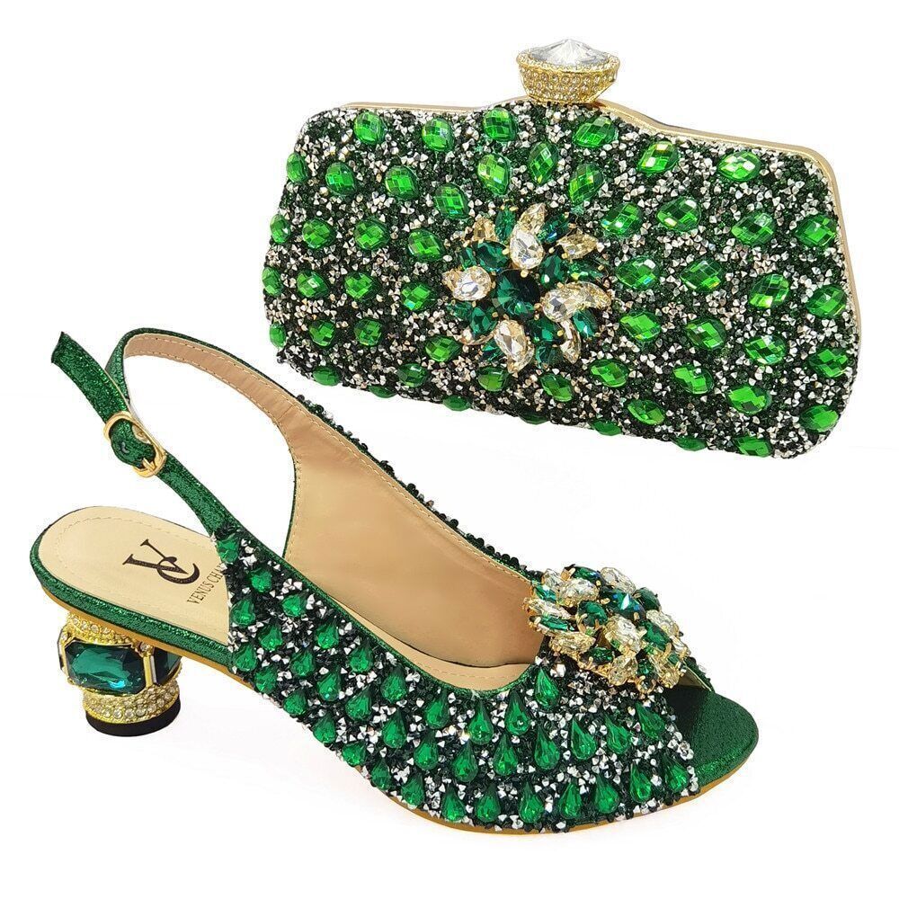 Ladies Leather Shoe and Bag Set Shoe with Matching Bag Set Shoes Bag Set Party