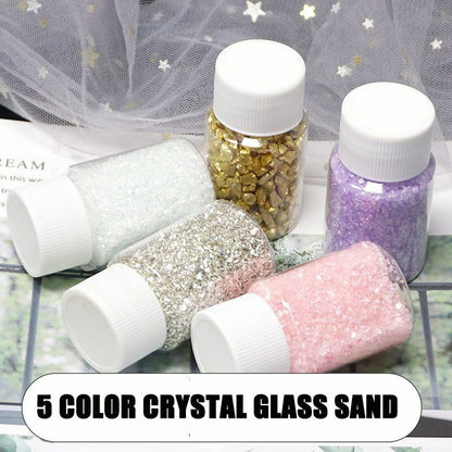 40g Small Gravel Crystal Glass Sand Filler UV Resin Jewelry Crafts Making Supply