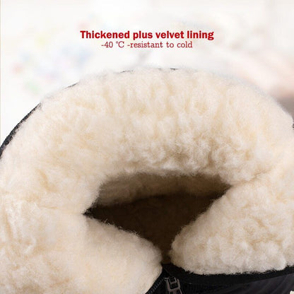 High Boots Man Travel Snow Boots Zipper Non-slip Shoes Men Velvet Shoes Male