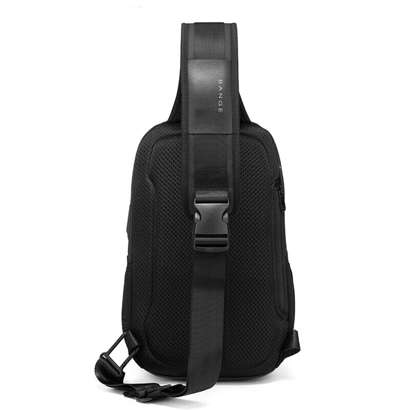 Sling Backpack Oxford cloth Waterproof Black Crossbody Bag Outdoor Sport Bags