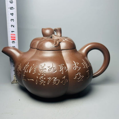 Vintage Chinese Yixing Purple Clay Teapot Zisha Ceramic Peach Teaware Collection