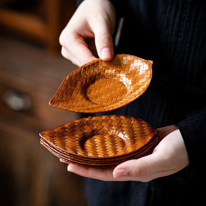 Hand-Woven Bamboo Tea Coasters|Tea Accessories