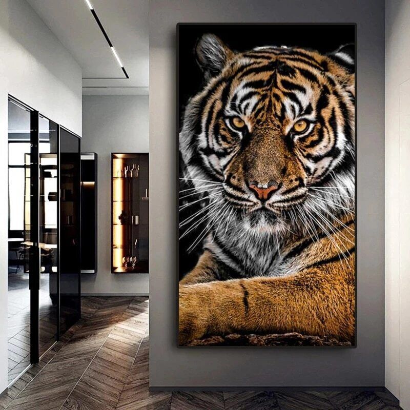 Animals Canvas Painting Tiger Canvas Wall Art Home Decor Posters Prints Pictures