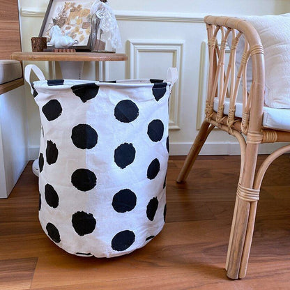 Laundry Basket Folding Dirty Clothes Organizers Storage Bag 50x40cm Cotton Linen