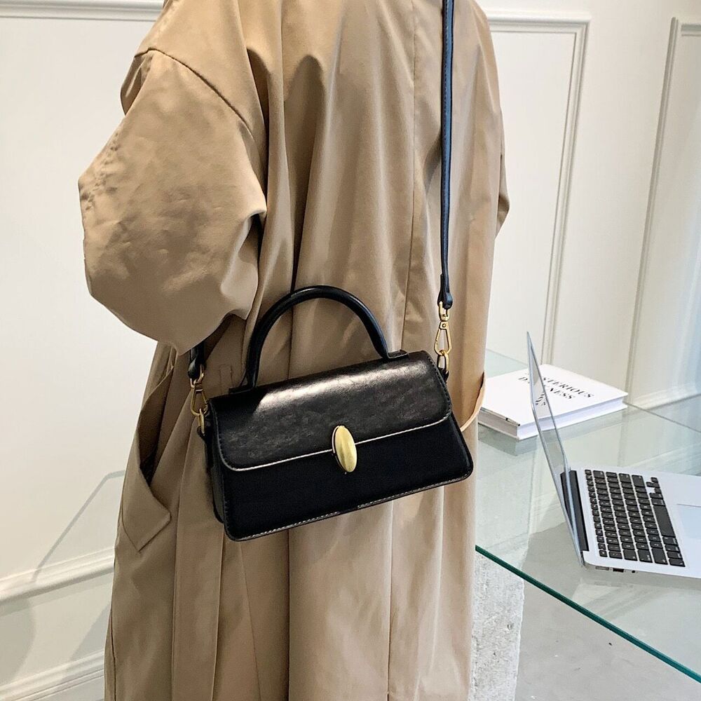 Small Top Handle Crossbody Bags Women Winter PU Leather Handbag Bag