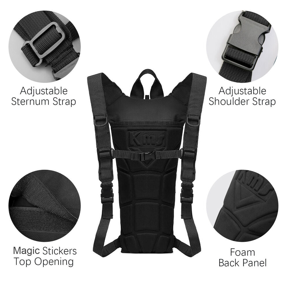 3L Water Bladder Bag Hydration System Backpack Survival Pack Camping Hiking USA