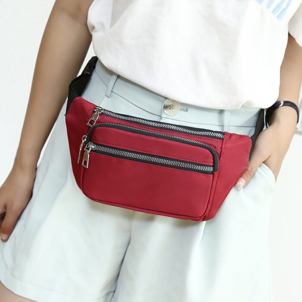 Waist Bag Fanny Pack For Men Women/Hip Belt Bum Pouch/Sport Travel Purse Unisex