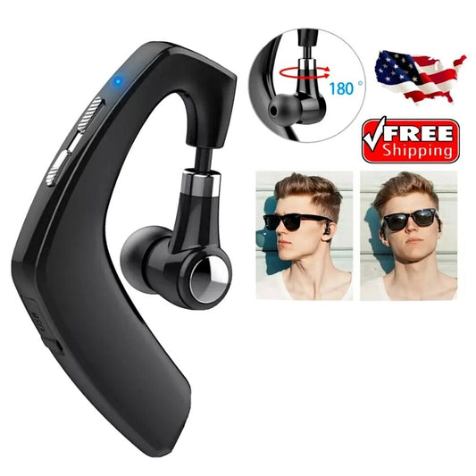 Wireless Bluetooth 5.0 Earpiece Headset Driving Trucker Earbuds Noise Cancelling